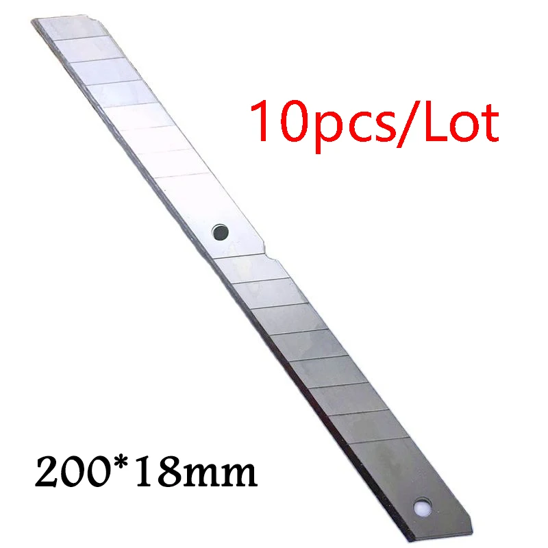 10 pcs 200*18mm Leather Splitting Machine Blade 10 Pieces/Box Carbon Steel Sharp Knife leather craft tools craft cutting tools