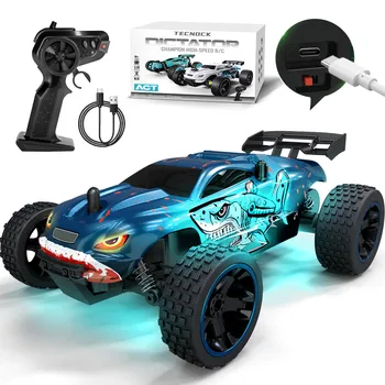 Auto RC Auto telecomandata per bambini, Buggy fuoristrada 2WD in scala 1:18 20 KM/H, Auto da corsa RC da 2,4 GHz con ricarica facile USB-C
