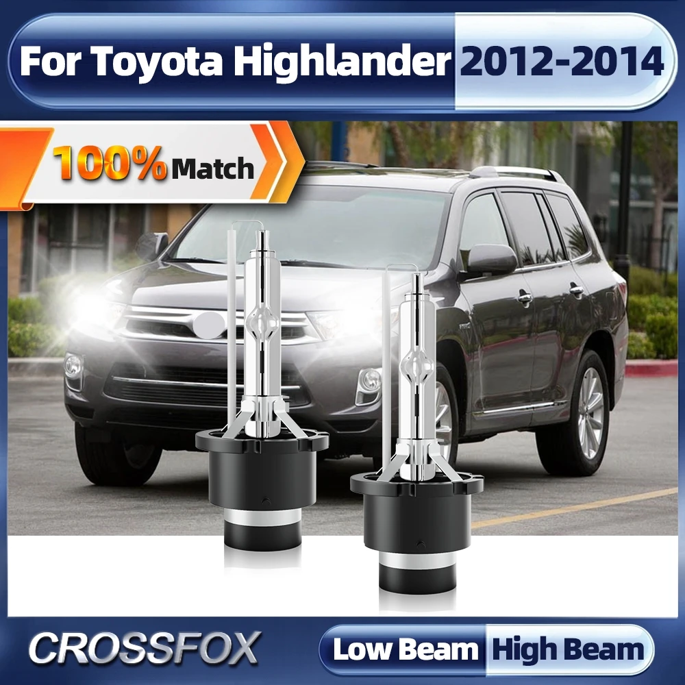 

Car Styling 2Pcs 35W Xenon HID Bulb D4S Car Headlight Replacement Kit 12V 6000K White For Toyota Highlander 2012 2013 2014