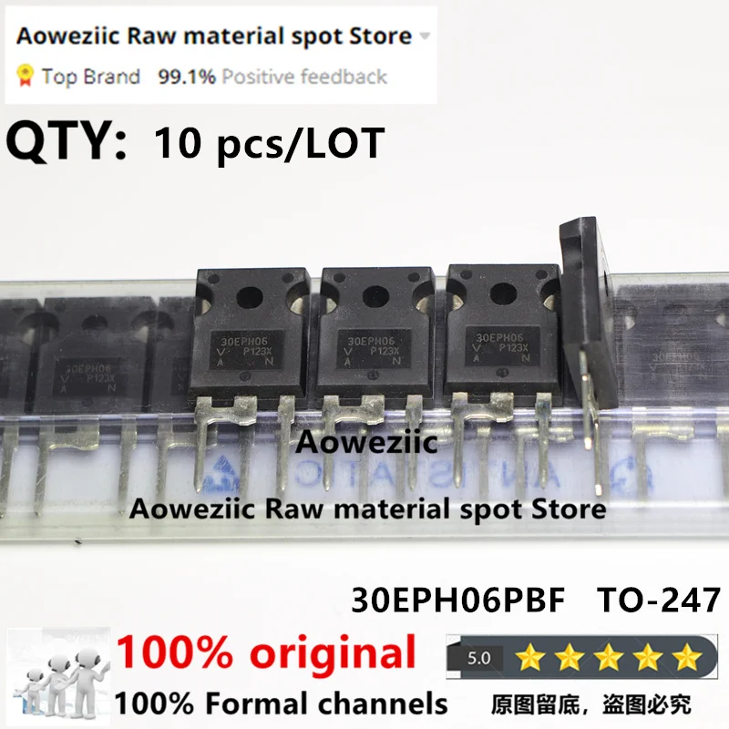 

Aoweziic 100% New Imported Original VS-30EPH06-N3 VS-30EPH06PBF 30EPH06PBF 30EPH06 TO-247 Ultrafast Rectifier 30A 600V