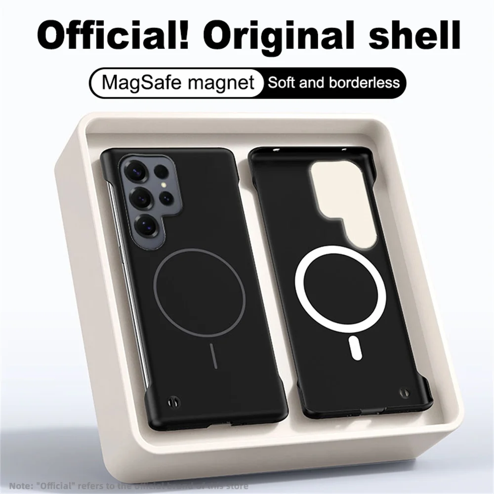 Ultra Slim Frameless Skin Feel Phone Case with Magsafe Magnetic Protection Cover