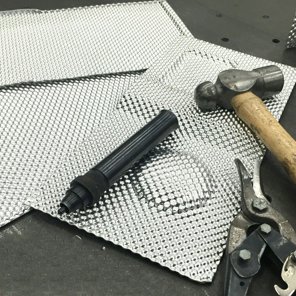 Bouclier thermique en aluminium gaufré argenté pour échappement, isolation thermique turbo électrique, autocollant auto isolé, systèmes d'accès