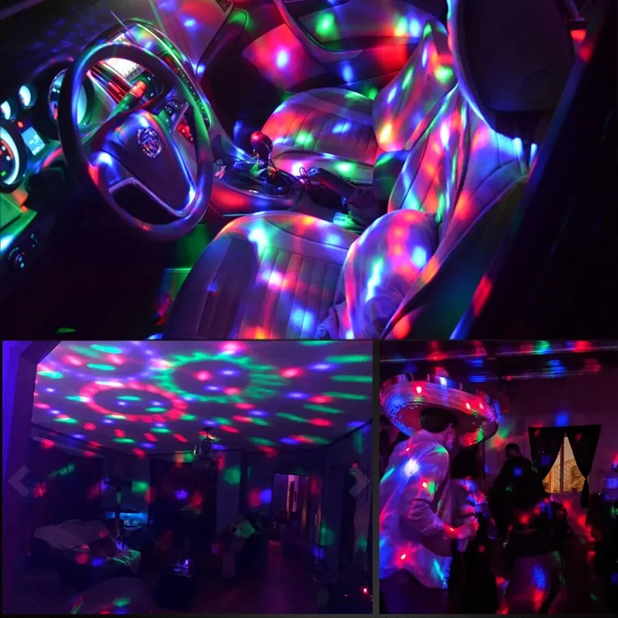 RGB Led 디스코 나이트 라이트 스트로브 램프 홈 파티 클럽 바 댄스 크리스마스 선물 무대 조명 효과 사운드 활성화 EU USB