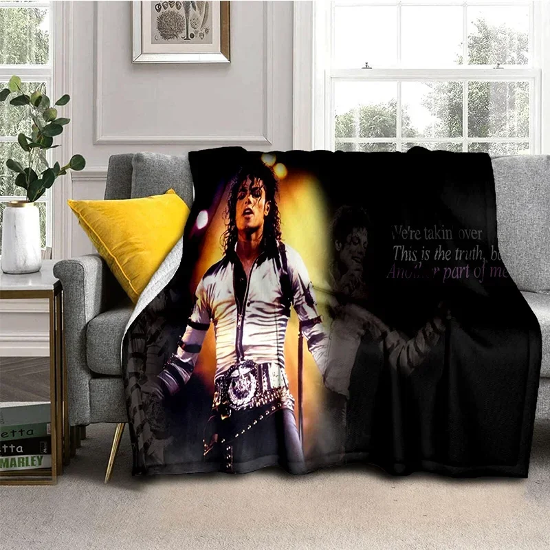 MJ King of Pop Michael Jackson Soft Flannel Blanket for Beds Bedroom Sofa Picnic,Throw Blanket for Cover Outdoors Leisure Gift