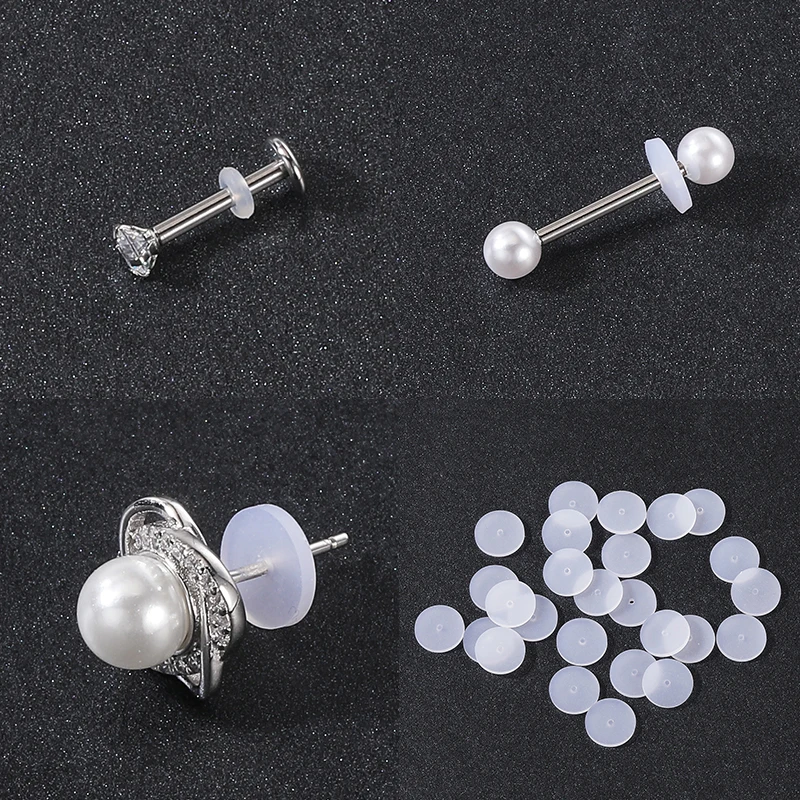 Silicone Piercing Healing Discs Anti Invagination Flexible Anti Hyperplasia for Earring Back No Pull Piercing Disc 6-200P piercing jewelry body piercing jewelry ear piercing jewelry body jewelry