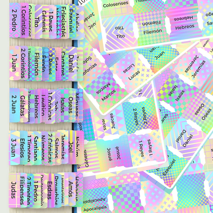 Spanish Bible Tabs Set - 75 Easy-to-Apply Large Print Labels