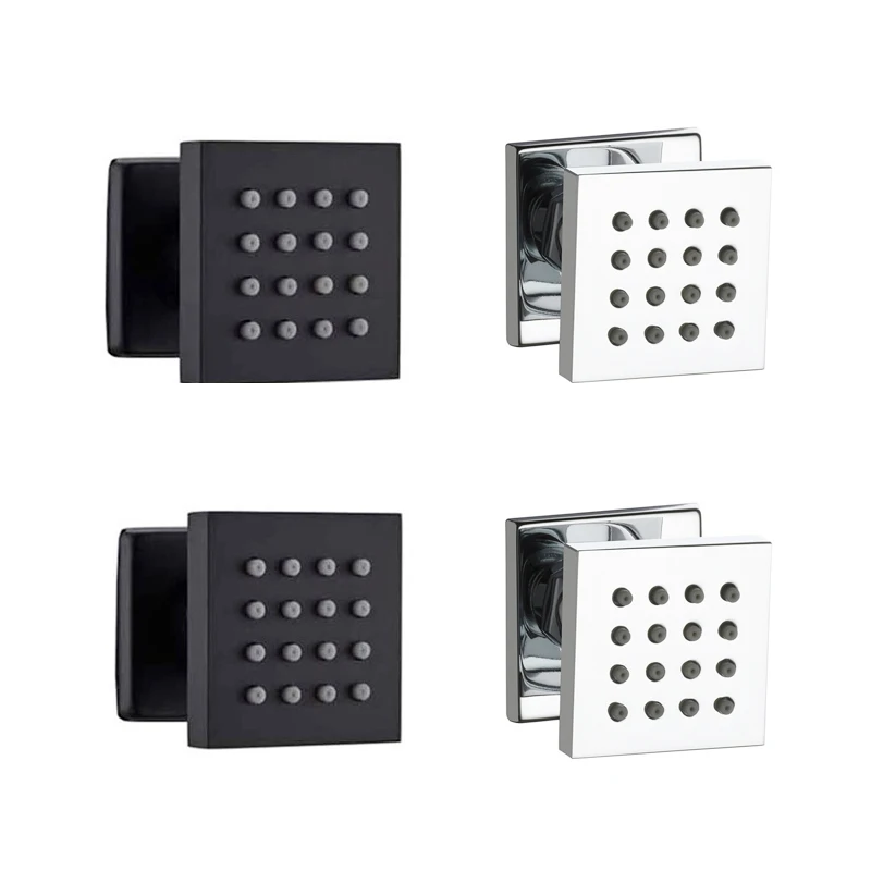 Brass Body Shower Spray Jets Concealed Square Sprayer Set Saving Water