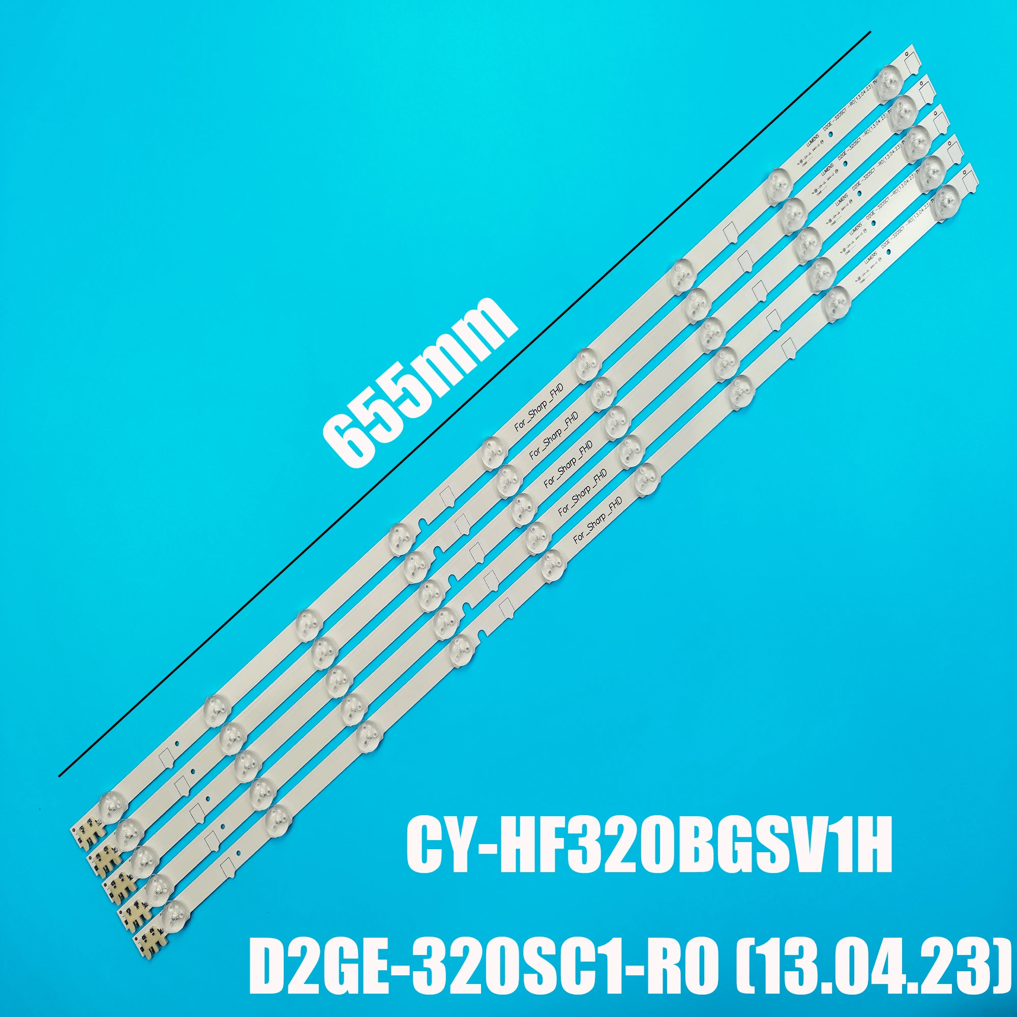 Barra LED Da 657MM Per Sharp-FHD 32''TV 2013SVS32H D2GE-320SC1-R0 UE32F5000 UE32f5500 Muslimate HF320BGS-V1 CY-HF320BGSV1H - Foto 10