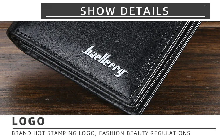 Mens PU Leather Bifold Wallet - High Quality Zipper Card Holder with Money Clip and Coin Pocket
