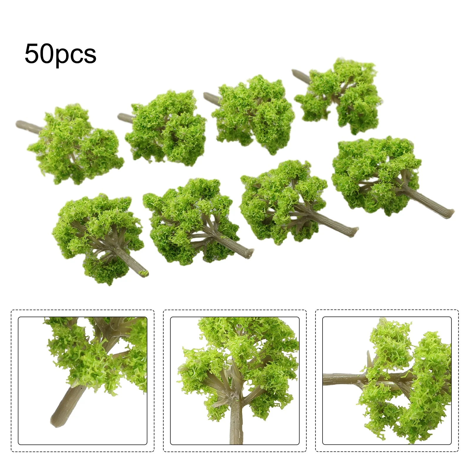 

50PCS Trees Model Garden Train Railway Architectural Scenery Layout Height 4cm Artificial Miniature Tree Scenery Railroad Decor