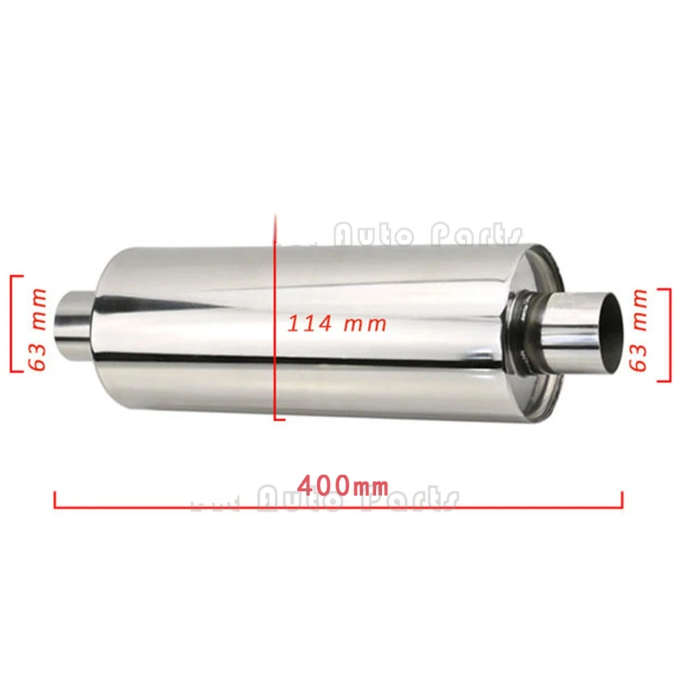 Exhaust Resonator Mufflers Pipes Stainless Steel Exhaust racing Mufflers 2'' /2.5'' /3'' INLET