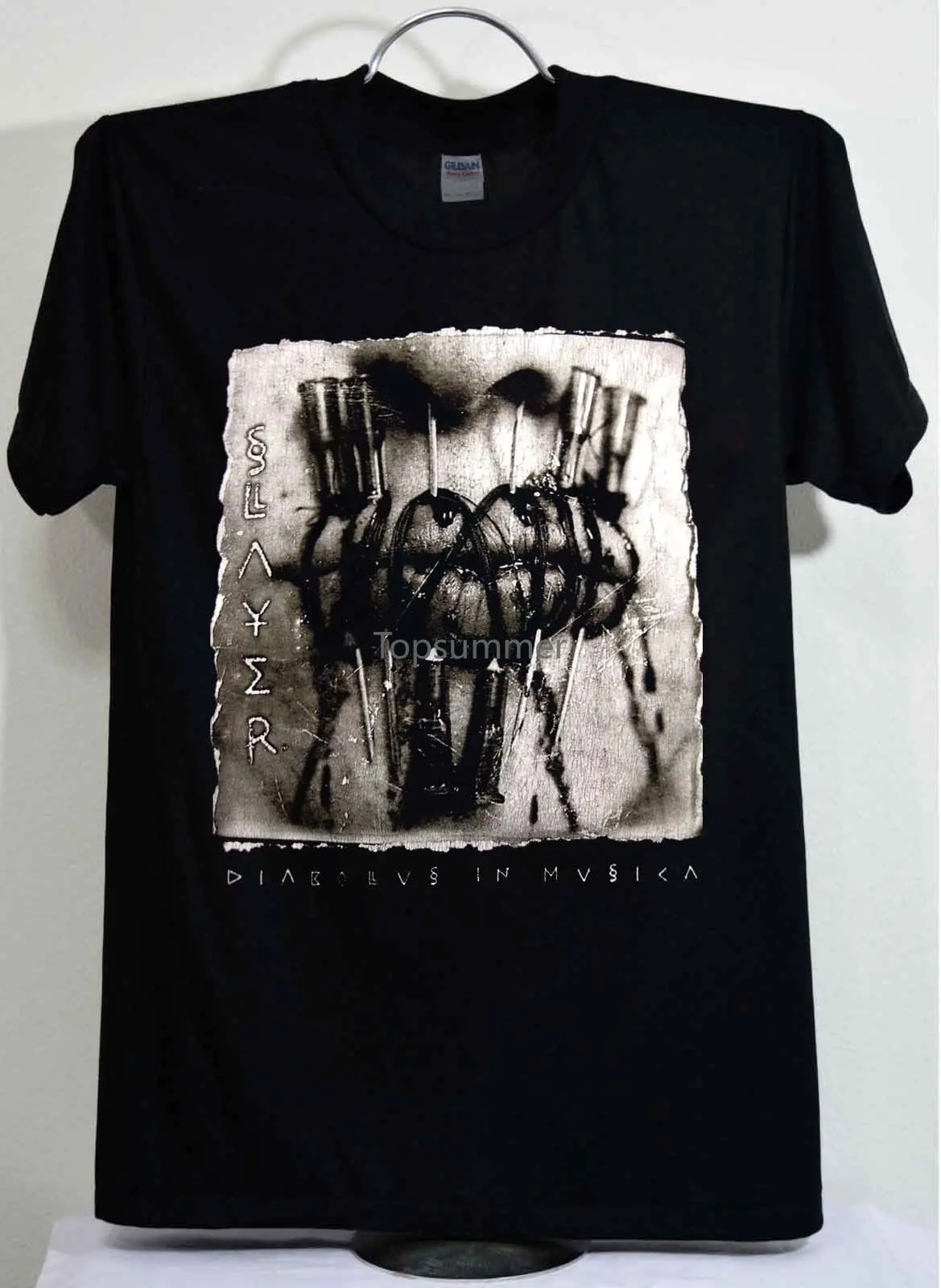 

Slayer Diabolus In Musica T-Shirt 1998 Vtg Reprint T Shirt Hot Rare Summer Short Sleeves Shirts
