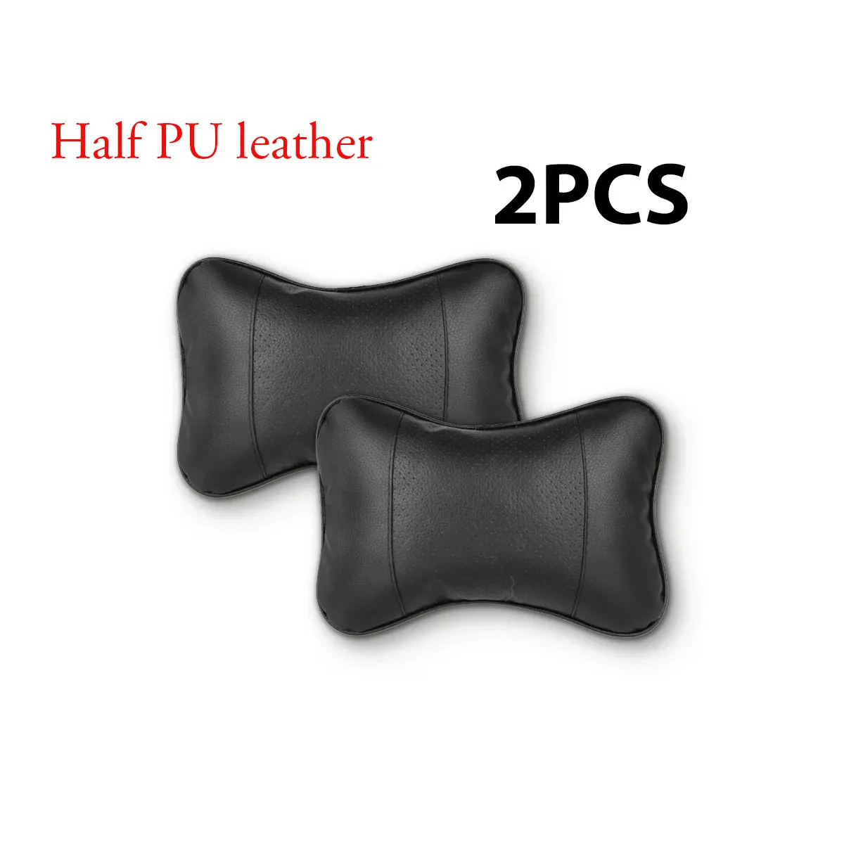Premium PU Leather Car Neck Pillow for Head Pain Relief - Filled with Soft Fiber