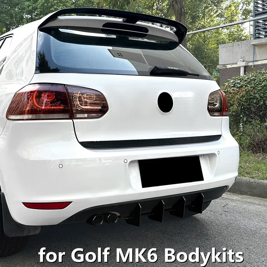 for Volkswagen VW Golf 6 VI MK6 TDI TSI 2008-2013 Rear Bumper Splitter ...