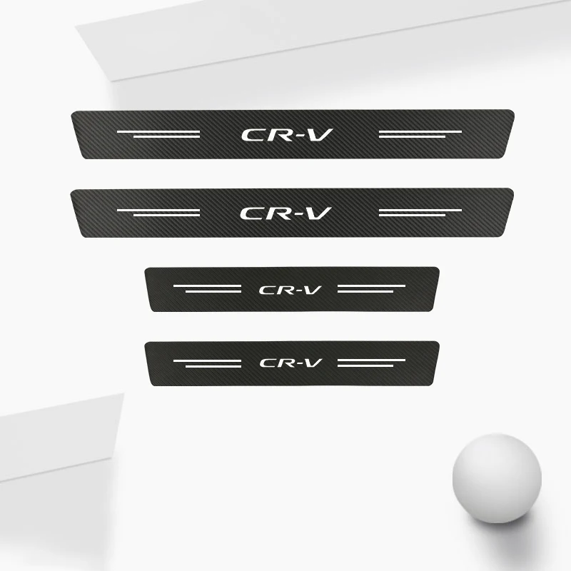 Adesivi Protettivi Per Davanzale Della Portiera Dell'Auto 4 Pezzi In Pelle Di Carbonio Per Honda Crv Cr-V Breeze Fiber Decor Decalcomania Accessori Pe