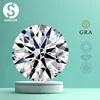 Wholesale D Color Moissanite Stone Loose Gemstones Lab Diamond 0.1-12ct VVS1 Round Cut Positive Pass Test with GRA Certificate