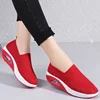 Women Sneakers Comfortable Outdoor Anti Slip Sports Shoes Soft Sole Mesh Breathable Solid Color Platform Vulcanized Ladies Shoes 2