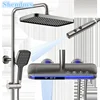 SDSN Piano Digital Bathroom Shower Set Hot Cold Bathroom Faucet Accessories Rain Shower Head Thermostatic Digital Shower System 1
