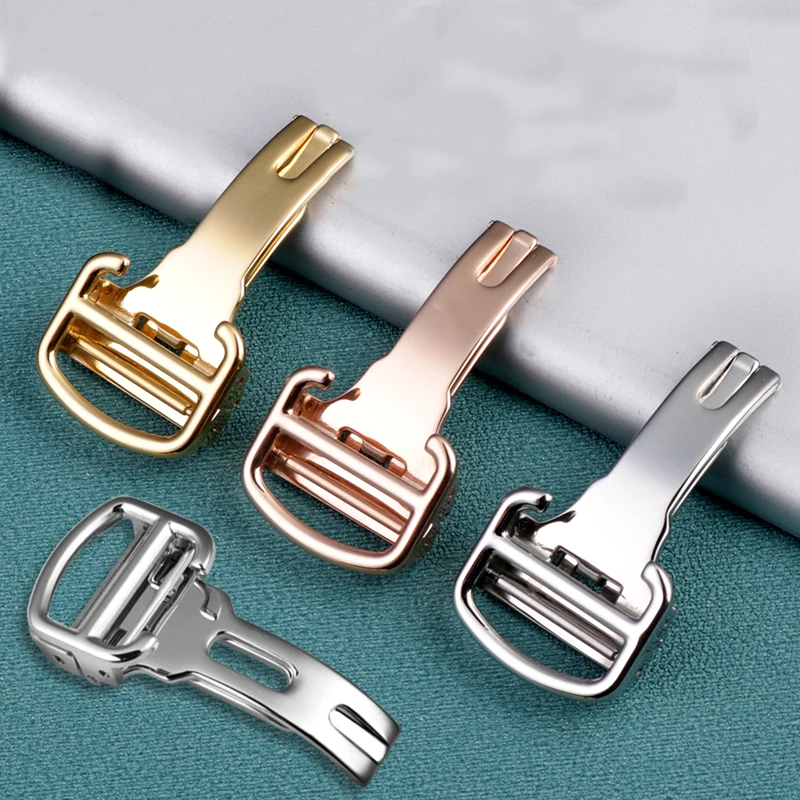 

Watch Buckle Stainless Steel for Cartier Watch Blue Balloon Watches Butterfly Folding Buckle Clasp 12mm 14mm 16mm 18mm 20mm