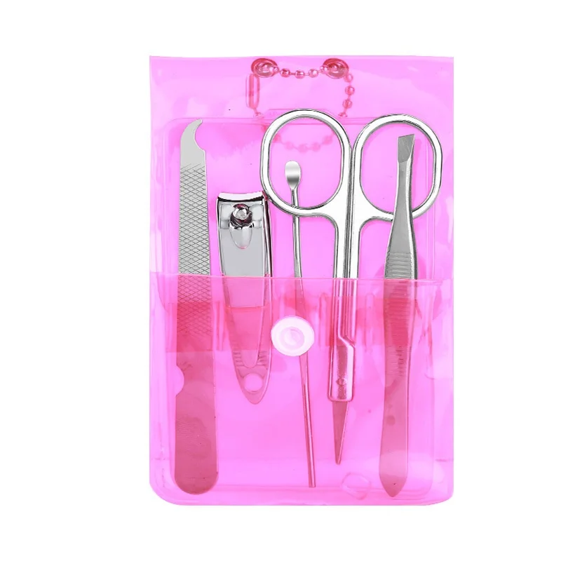 3/5pcs New Stainless Steel Nail Clipper Beauty Set  Gradient Mermaid Handle Large With File Nail Clipper Nail Tools 6