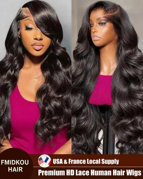 Glueless Body Wave Lace Front Human Hair Wigs For Woman Pre Plucked 13x6 HD Lace Frontal Human Hair Wig Body Wave Lace Front Wig 1