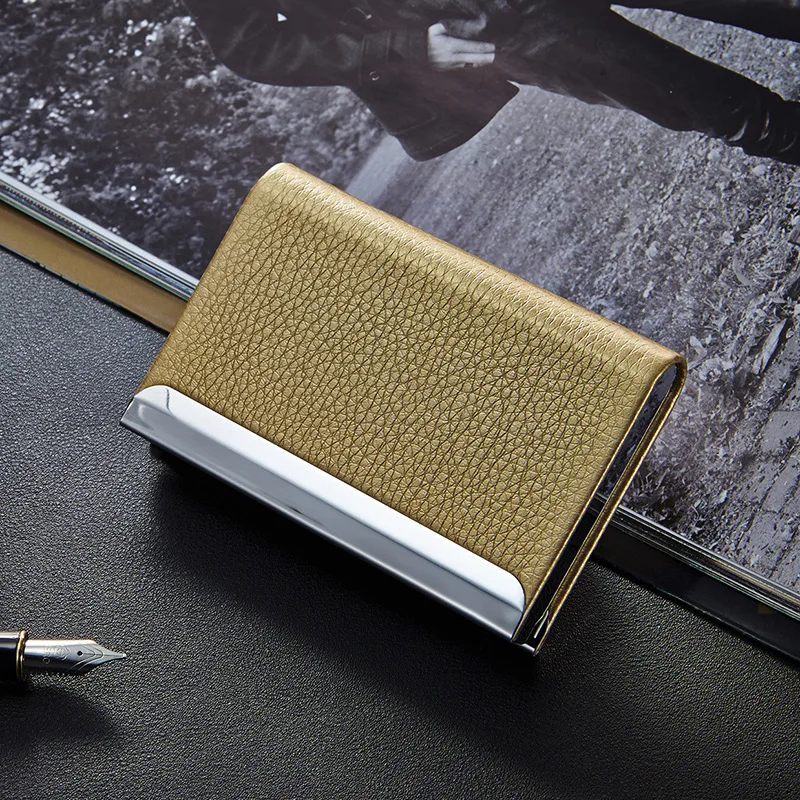 Advanced Portable Business Card Box, Men's Stainless Steel Metal Box, Business Bank Card Holder 3