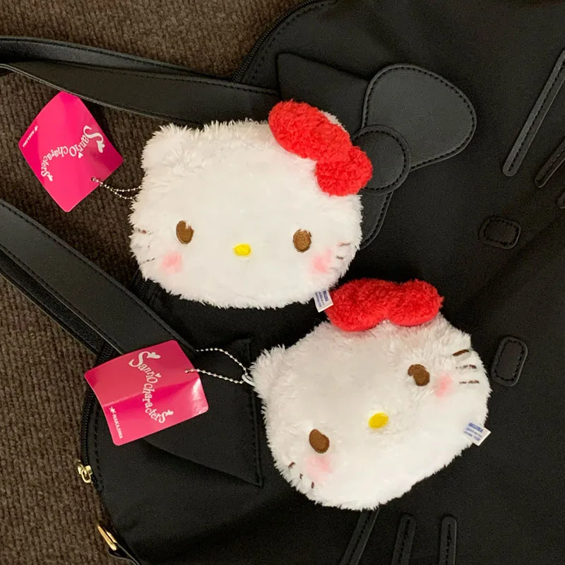 

Sanrio Hello Kittys Coin Purses Cute Cartoon Kawaii Girl Heart Anime Plush 3D Doll Pendant Headphone Bags Toys for Girls Gifts