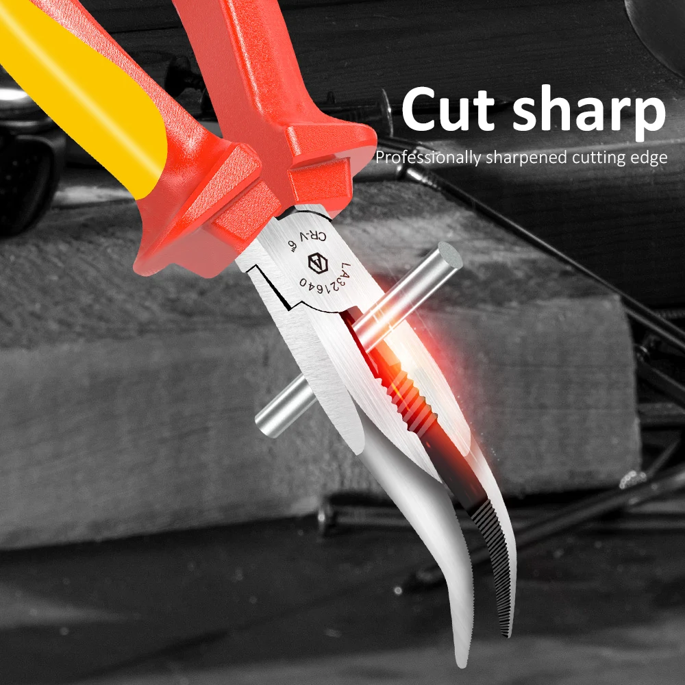 LAOA 1000V Insulated Wire Cutter  Pliers Electrical Nipper Pliers VDE Cable Strippers Saving Insulated Rubber Coated Handle