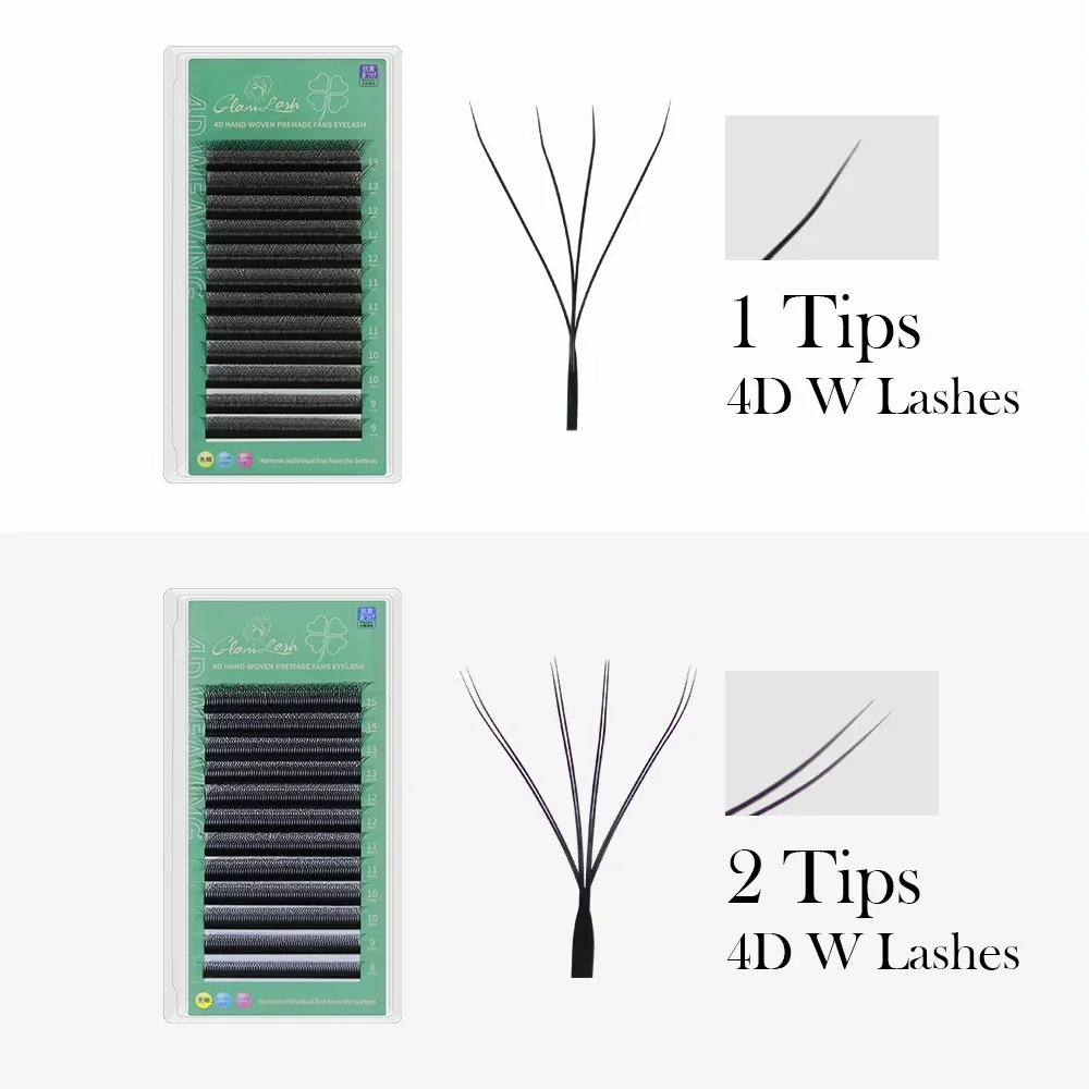 GlamLash Premium Faux Mink Volume Eyelash Extensions - Soft and Natural Finish
