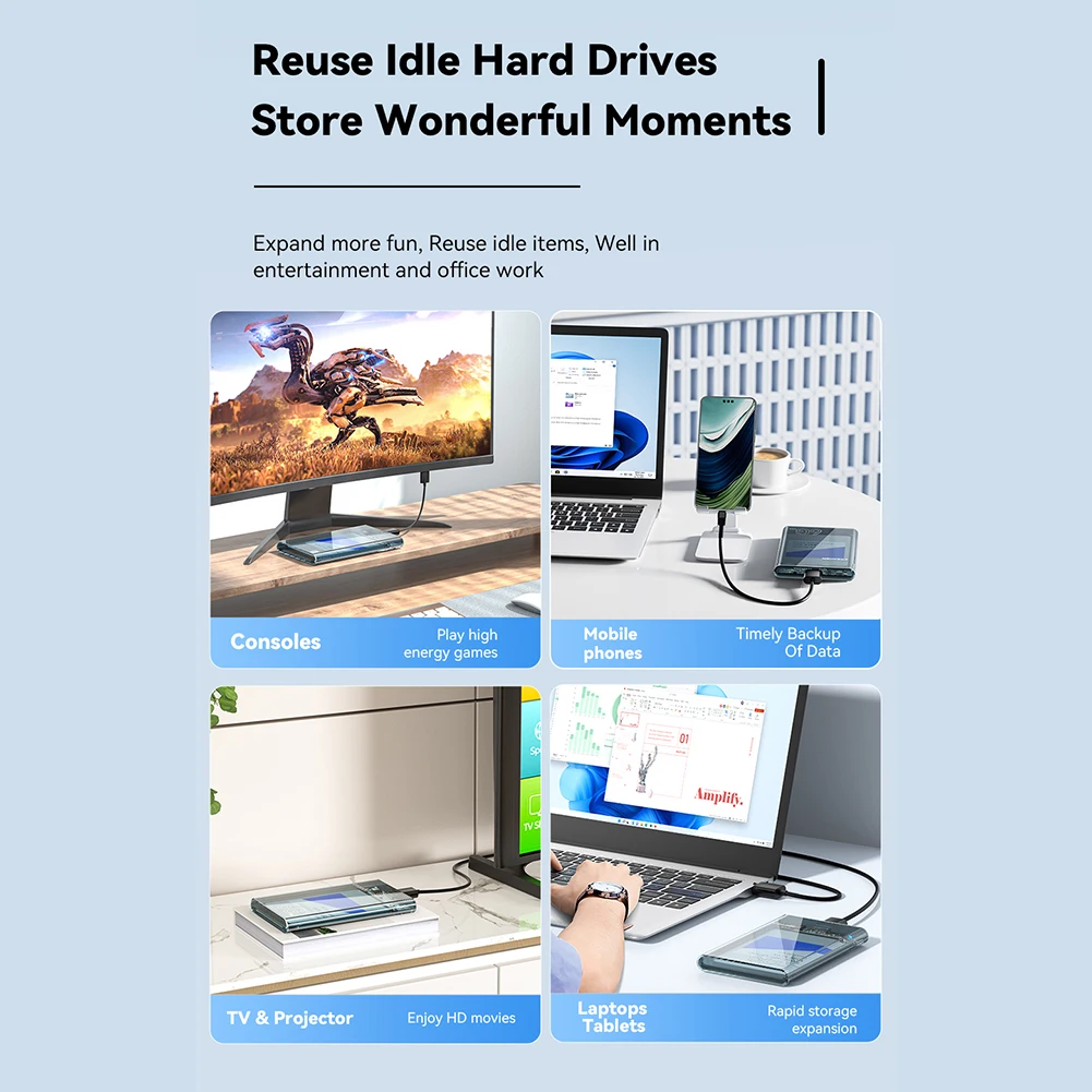 ϵ ũ Ŭ  ʿ  USB 3.0  ϵ ̺ ̽, 2.5 ġ SATA ڽ, 6Gbps ӵ, 2.5 ġ 7/9.5mm SATA HDD SSD
