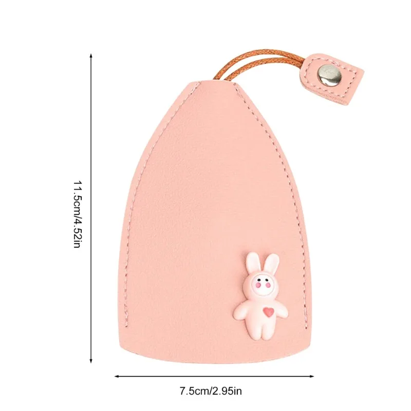 Cute PU Leather Pull Type Key Bag Unisex Keychain Pouch Mini Universal Car Key Holder Case Cartoon Soft Key Wallets Housekeepers