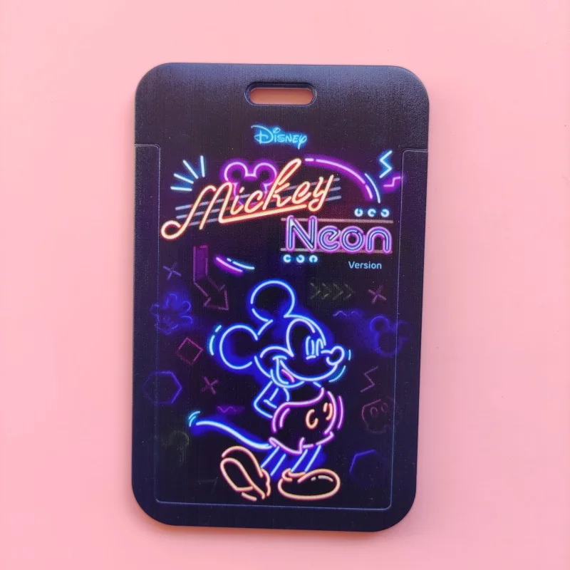 Disney Mickey Minnie Mouse Girls Card Holder Bank Card Holder Business Badge Card Case Frame ABS Employee Clip