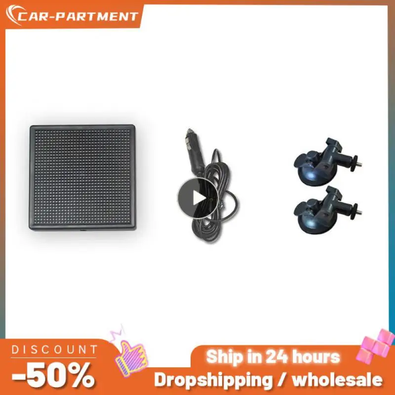 

Creative Car Led Sign Car Scrolling Led Sign Full Color Rgb Universal Black Led Expression Screen Panel Car Accessories Durable