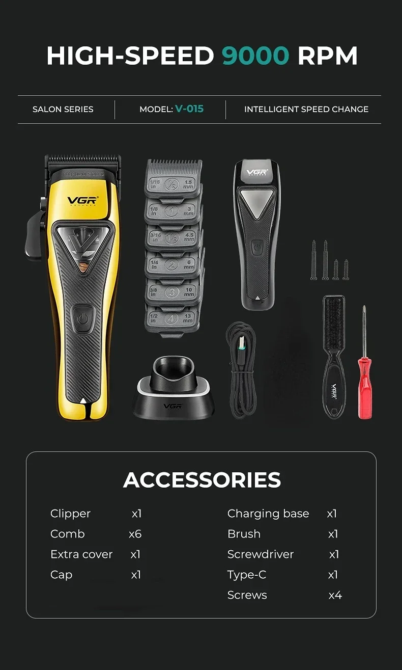 VGR V-015 Professional Clipper Kit