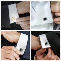 6/12 Pair Wed Cufflinks For Mens Wedding Guest Gift Man Shirt Cufflink Set Vintage Luxury Father's Day Men Cuffs Lawyer Tie Clip 4