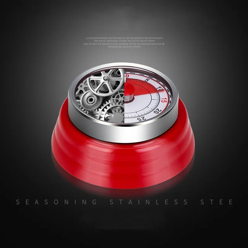 

Creative Kitchen Timer Countdown MagneticRing Bell Alarm Mechanical 60-Minute Timer for Study Cooking Baking Sports