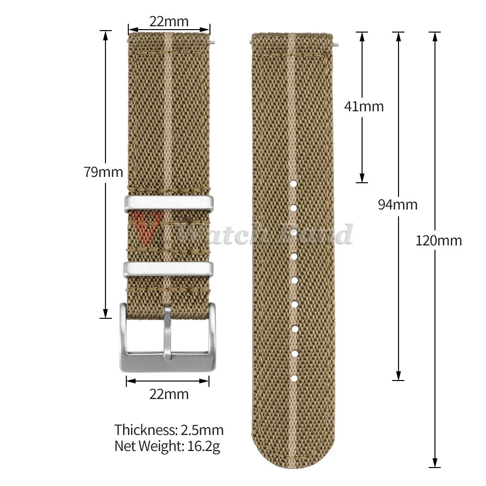 Breathable Nylon Watch Bands - Quick Release Wrist Straps