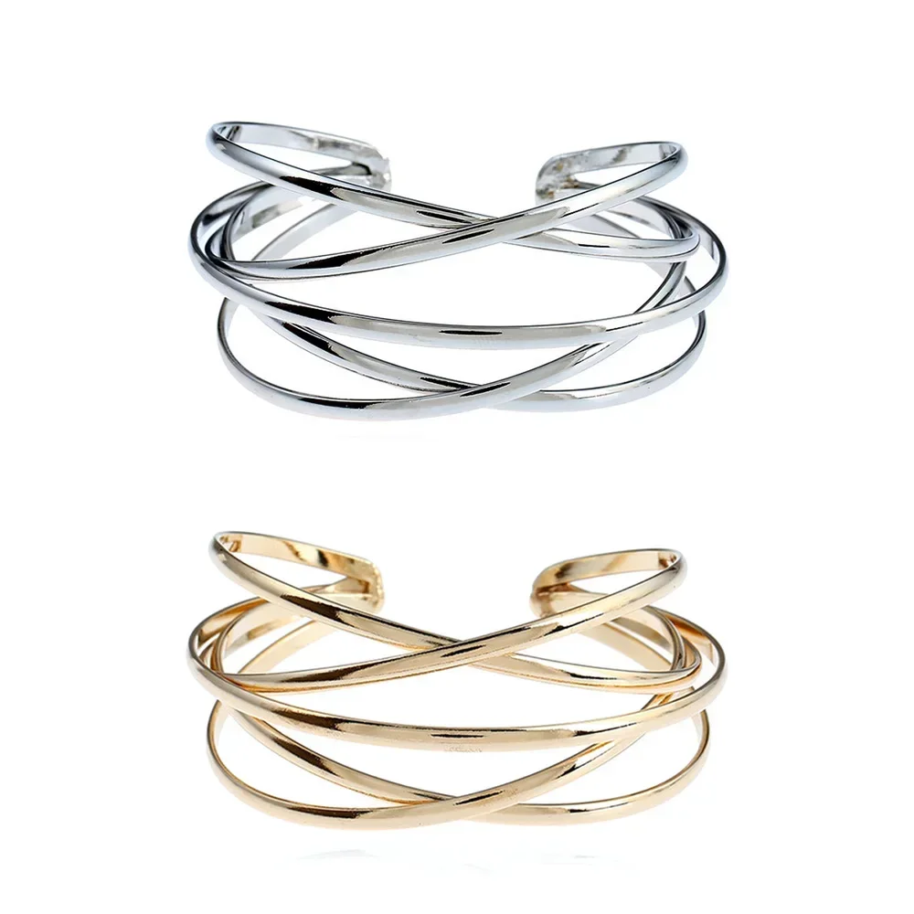 Fashion Wire Silver Plated Gold Color Expandable Adjustable Cuff Bangles Bracelets for Girls Women Ladies Bohemia Boho Indian Bangle bangle bracelet