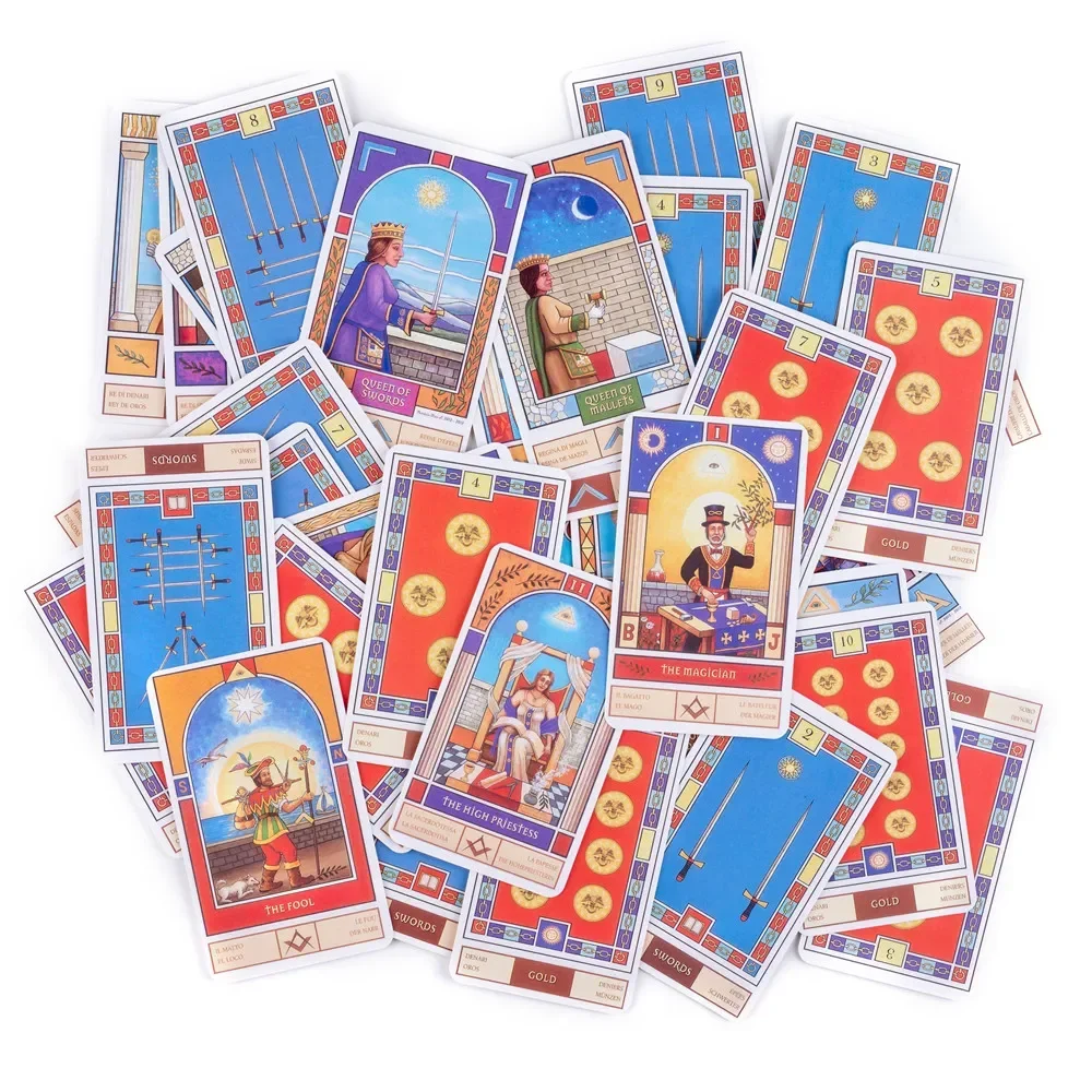 Masonic Tarot Deck Cards Patricio Diaz Silva Esoteric Fortune Telling Tarot 78 Pcs Cards 10.3*6cm 4