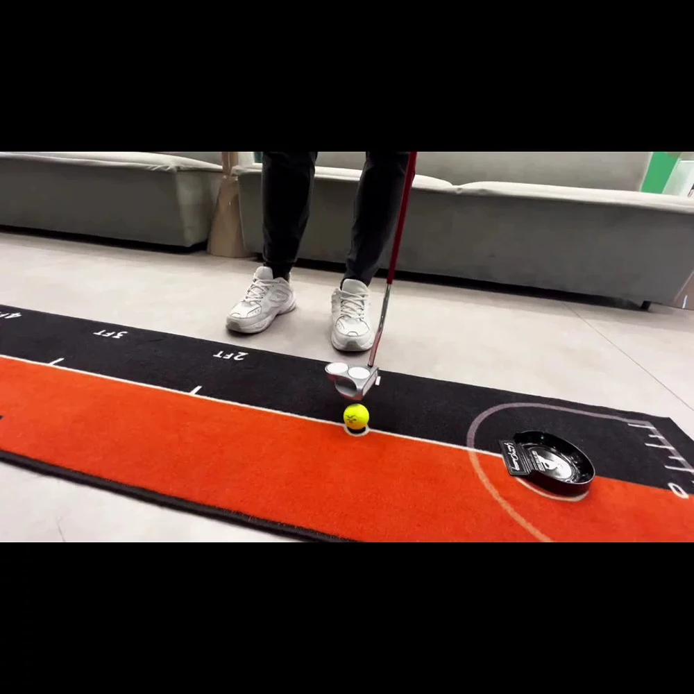 Golf Putting Practice Mat Indoor Equipment No Noise For Home Office Indoor Durable Golf Hitting Mat Mini Green Training Mat