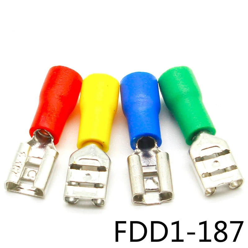 Fdd1187 Female Insulated Electrical Crimp Terminal For 2216 Awg