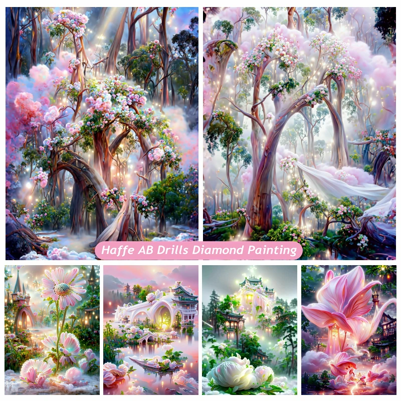 Landscape Diamond Painting Fantasy Pink Tree Rhinestone Mosaic Embroidery  Cross Stitch Diamond Painting Kits Home Decor Gifts - AliExpress