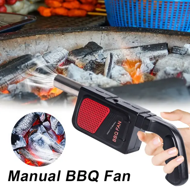 Kézi Elektromos Bbq Ventilátor Légfúvó Grill Kültéri Hordozható Barbecue Kiegészítők Faszén Kandalló Piknik Kemping Eszközhöz - Image 2