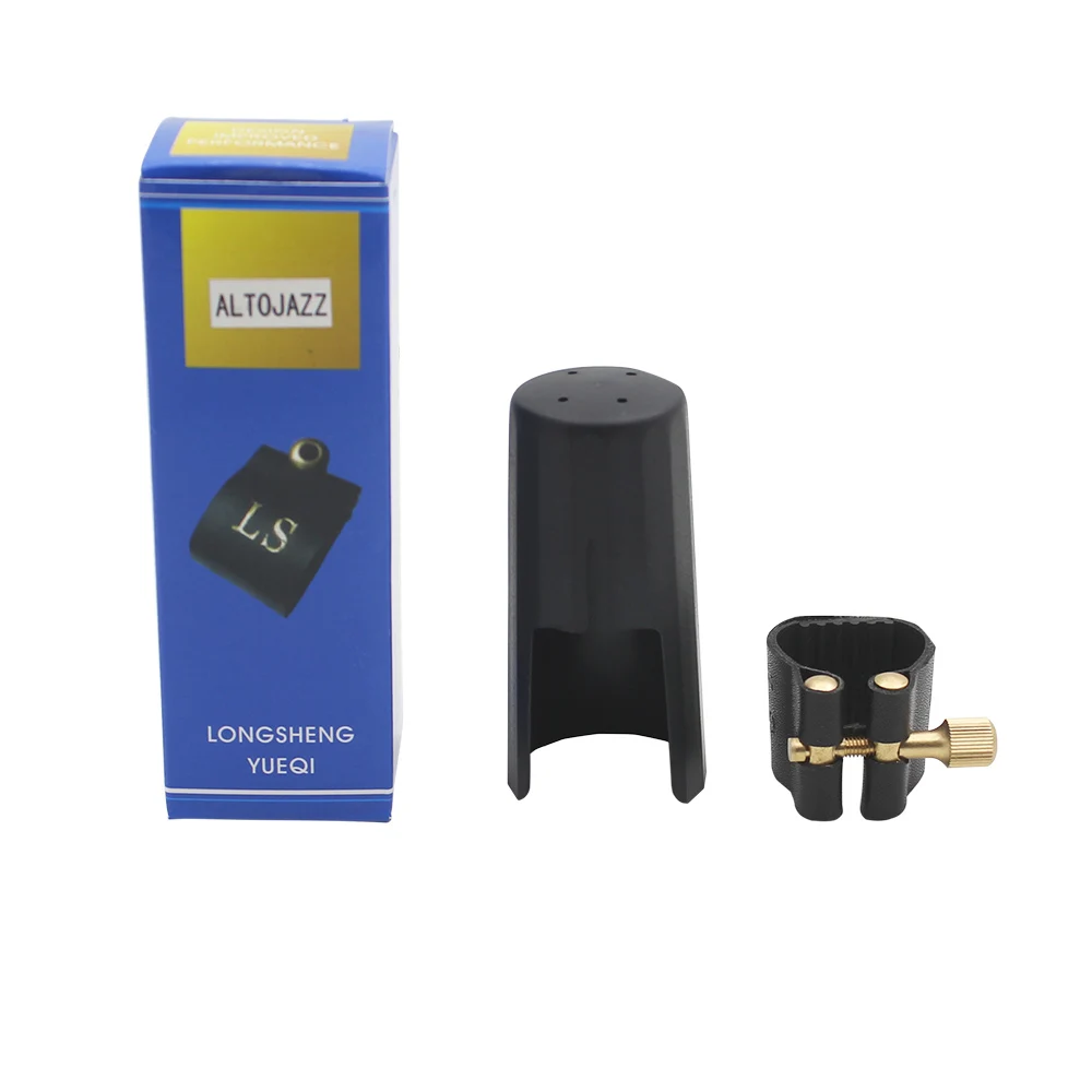 Saxophone Mouthpiece Ligature Fastener Clip Woodwind Instrument Accessories Alto Tenor Soprano Sax Leather Cover Clamp Parts