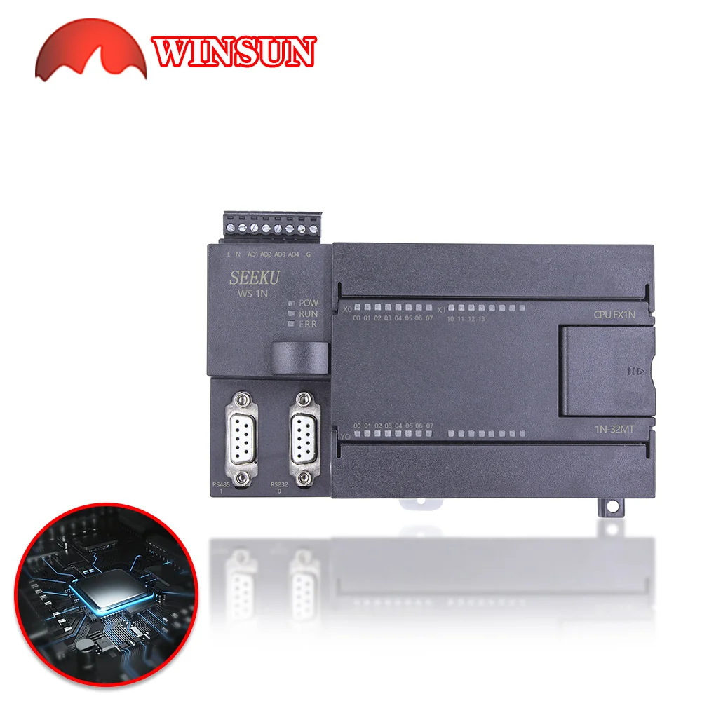 plc-fx1n-32mt-dc24v-6w-16-da-placa-logica-em-16-fora-contagem-de-alta-velocidade-do-plc-do-relogio-do-tempo-real-de-anolog