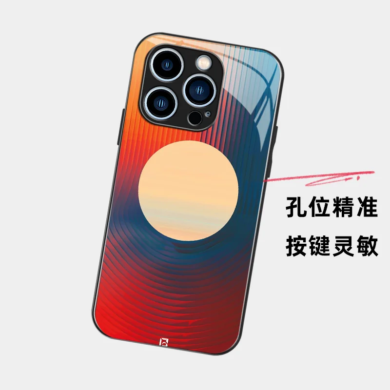 

Цветной Чехол С закатом для телефона 15Plus iPhone 14Promax Original 13 Netflix 12 полное покрытие 11