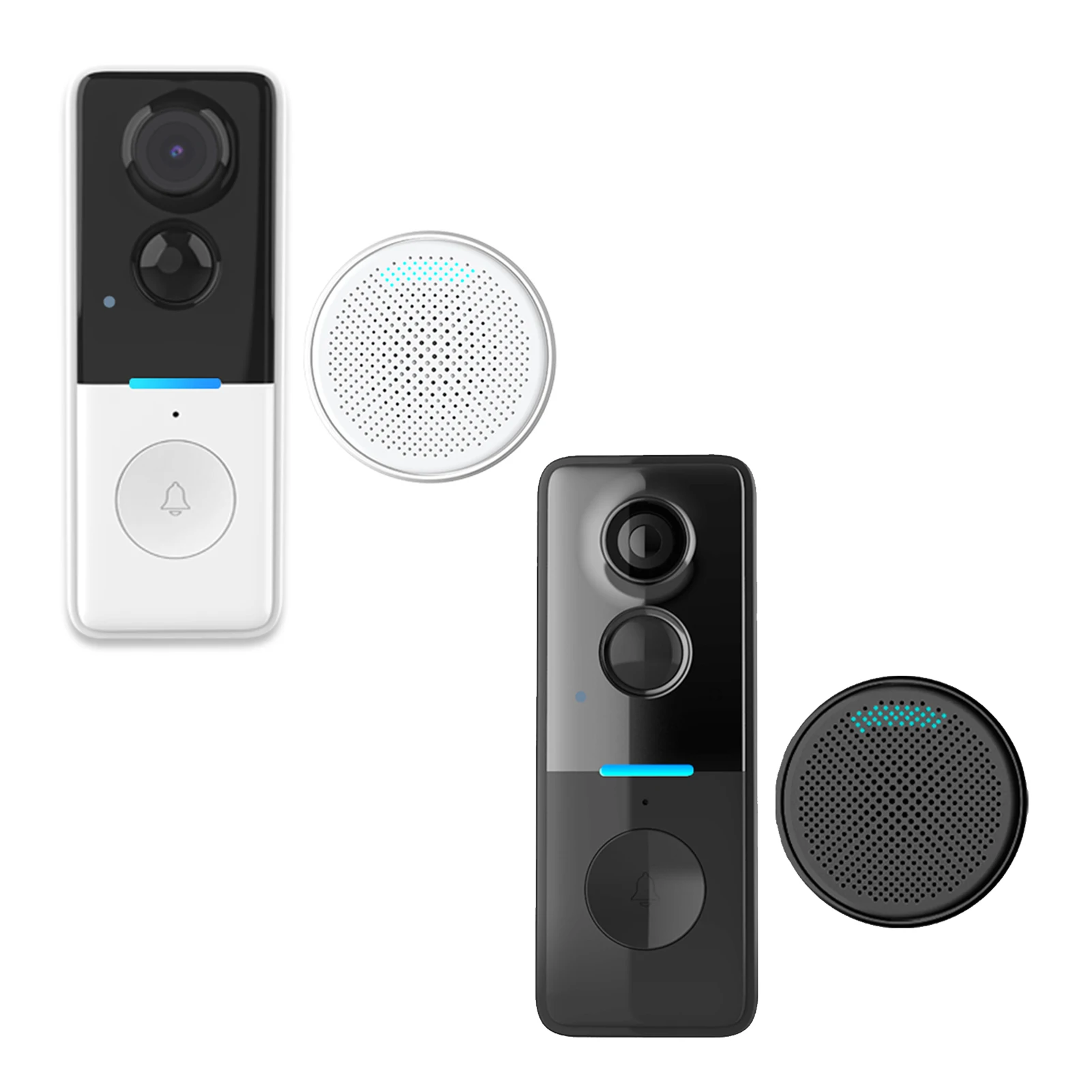 스마트 도어벨 도어 카메라 TY 앱 제어 적외선 야간 투시경 충전식 비디오 인터콤 도어벨 양방향 인터콤