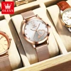 OLEVS 8159 Milanese Mesh Women's Quartz Watch with Love Diamonds 1