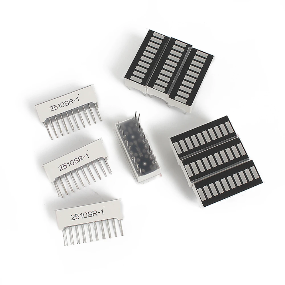 LED Display Bargraph Light 10 Segments Red Blue Yellow Green Single Color Battery Level Bar Graph for Arduino DIY 5 10PCS led digital tube display led matrix display module