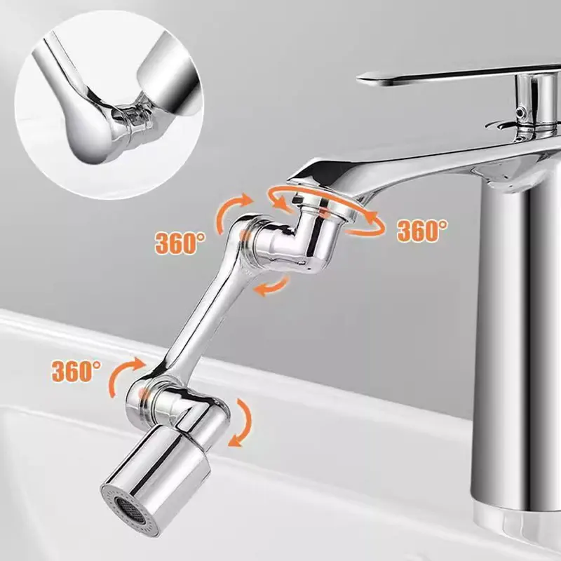 New Rotation Extender Faucet Plastic Splash Filter Kitchen Tap Aerator Washbasin Faucets Bubbler Nozzle Robotic Arm